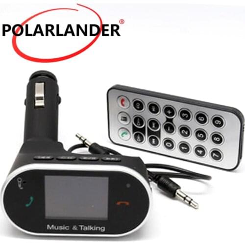 LCD screen Bluetooth Car Kit USB TF card MP3 Player FM Transmitter Support phone A2DP with remote cntrol
