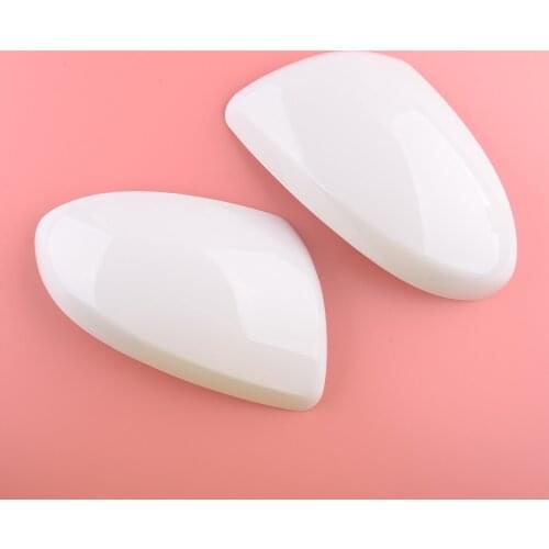 1 Pair ABS White Car Exterior Front Left Right Side Wing Rear View Mirror Covers Caps Fit for Mazda 3 2010 2011 2012 2013