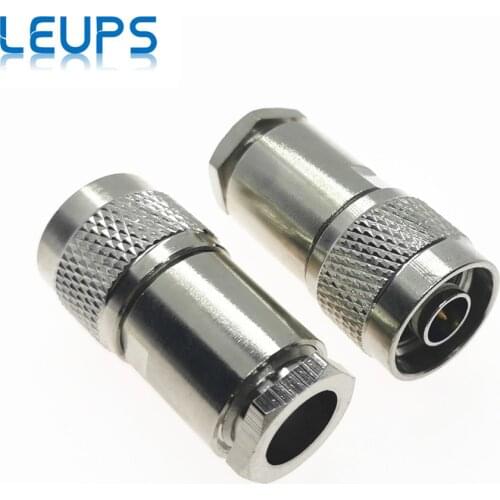 10PCS N Male Plug RF Coaxial Connector Clamp RG8 LMR400 RG213 Cable Copper Good Quality