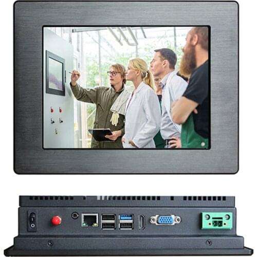 8.4" industrial touch panel pc 800x600 all in one pc i3-6100U resistive touch waterproof IP65 4GB RAM 32G SSD windows 10 7/8