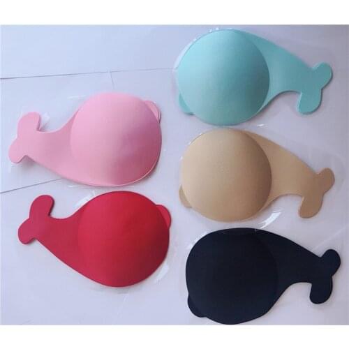 Sexy Women Lucky Dolphin Bra Lingerie Silicone Nipple Cover Stickers Push Up Bra Women Self Adhesive Invisible Strapless Bra