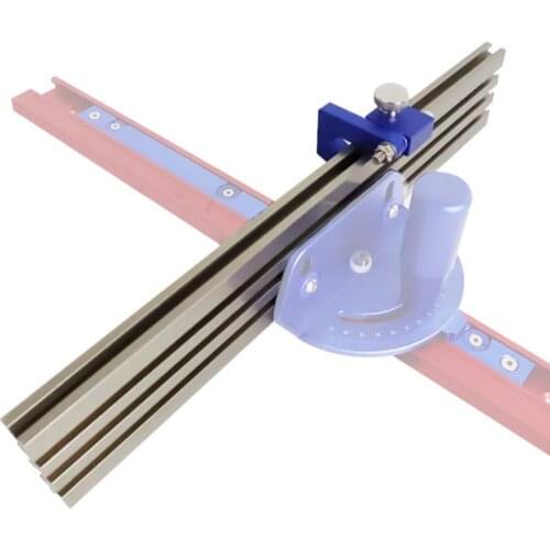 Woodworking Profile Fence System and Connecter Base Track Sliding Bracket Fence Stopper for Carpentry Circular Saw Table Benches