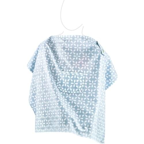 Breastfeeding Apron with pockets Blue Clover Easy Folding Slim Underwear present Casual Fabric Adjustable Metered Mother Baby Breast Feeding Cover