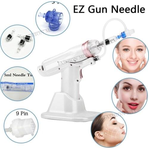 Korea EZ mesotherapy Negative Pressure Meso Injection Gun Meso Hyaluronic Skin Rejuvenation Meso Gun Injector 4mm 5 Pins needle