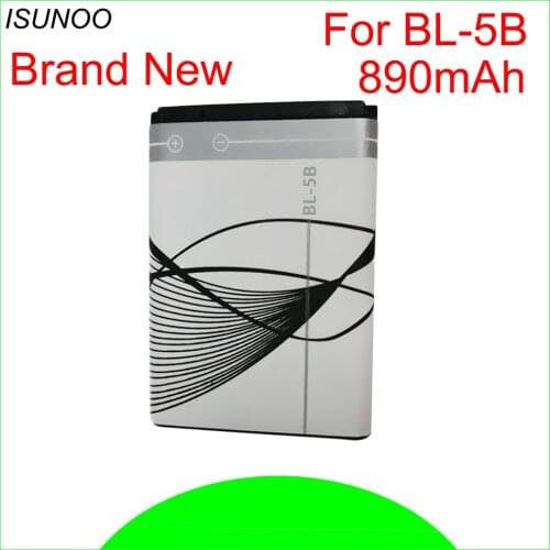 ISUNOO 10pcs/lot BL-5B BL 5B BL5B Replacement Mobile Cell Phone Batterie For Nokia N80 N83 6120 6021 5300 5208 5140 6020 Bateira