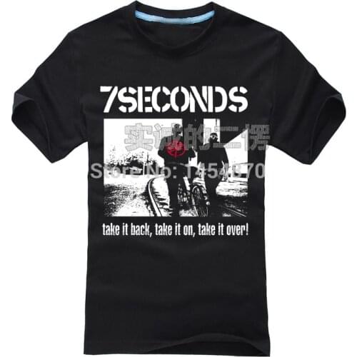 Cool 7 Second Punk Rock Band 3D Rocker Brand Shirt tshirt High Quality items fitness Hardrock heavy Metal 100%Cotton