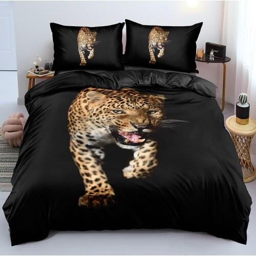 3D Duvet Cover Sets Bedding Sets Comforter Cases and Pillow Covers 173*220 203*230 210*210cm Design Animal Leopard Home Textile