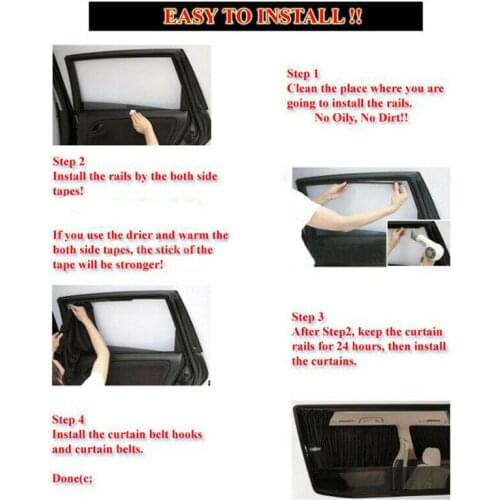 Visor Car Curtain 50x39cm Front & Rear Accessories Universal Car Van VIP Style
