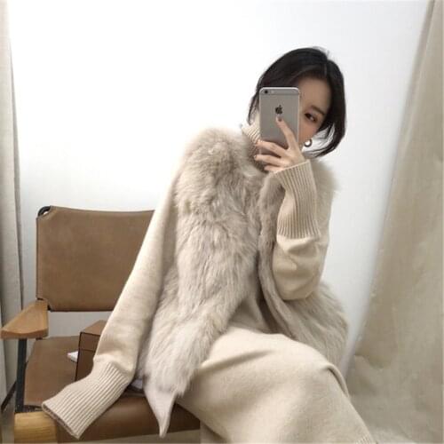 Fur Vest 2020 New Autumn and Winter Women Casual Loose Imitation Fox Woolen Vest Coat Female Wild Fashion Fur Jacket NS2279