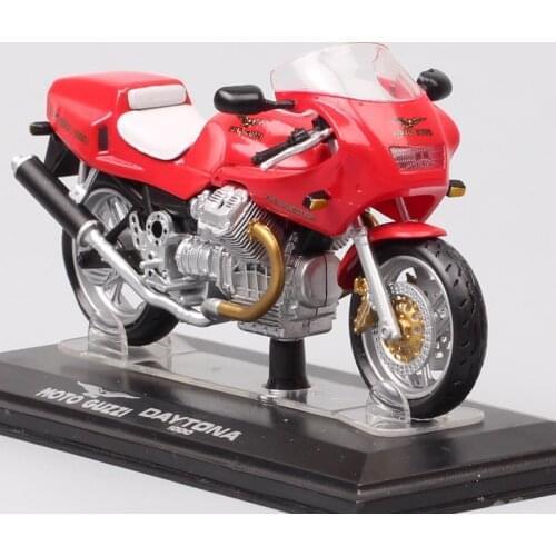 1:24 Tiny Scale Moto Guzzi Daytona 1000 Sportbikes Diecast Race Motorcycle Model Vehicle Plastic Acrylic Box For Collection Boys