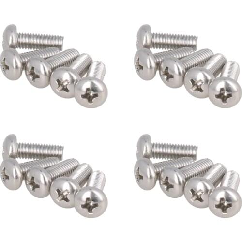 MroMax 20/30/50pcs Hot Phillips Pan Head Screws 304 Stainless Steel M5*6/M5*8/M5*10/M5*12/M5*14/M5*16/M5*18/M5*20/M5*25/M5*30mm