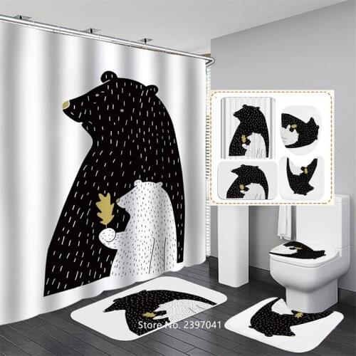 Cartoon Waterproof Bath Curtain Children Lovely Design Prevent Skid Bath Cushion Closestool Seat Cover 4 Household Adornment