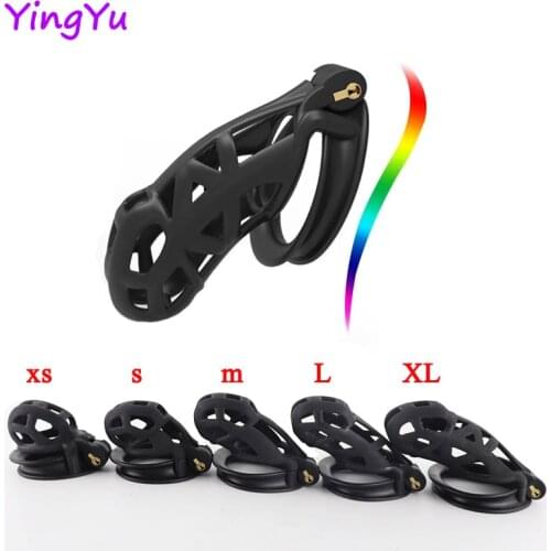 2021 Male Chastity Device Super Light Double-Arc Cuff Penis Holy Ring Cock Cage Trainer Belt Sex Toys For Men