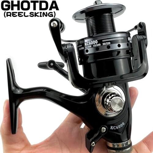 New Double Brake Design Fishing Reel Super Strong Carp Fishing Feeder Spinning Reel Wheel