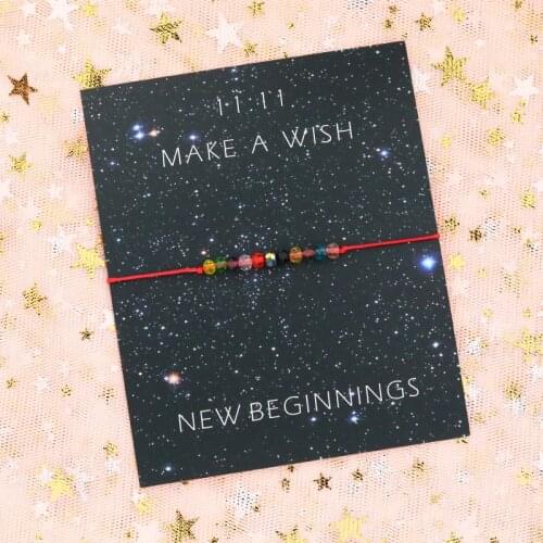 New Beginnings 11:11 Wish Bracelet Multicolored Mineral Stone Bracelet Natural Stone Bracelets Women Men Friendship Luxury Gift