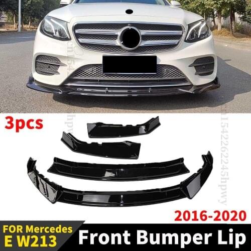 Front Bumper Lip Chin High Quality Decoration Accessories Guard Splitter For Mercedes Benz E W213 2016 2017 2018 2019 2020