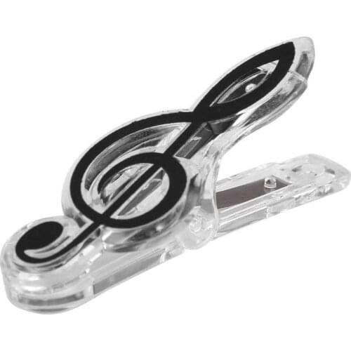 Plastic Musical Notation Letter Paper Clip Pin Book Sheet Spring Holder Folder for Piano Guitar Violin Performance Stationery