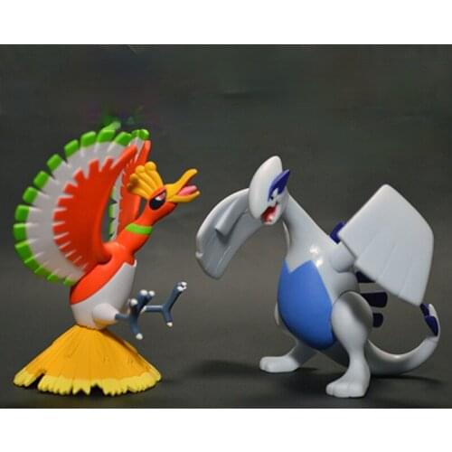 Genuine Pokemon Ho-Oh and Lugia MC ML Joints Movable Action Figure Ornament Model Toys