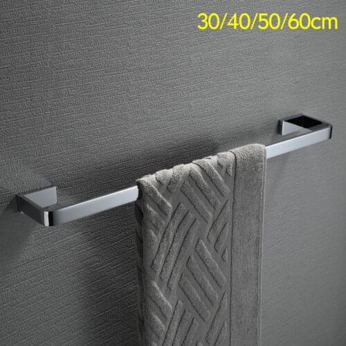 Simple bathroom full copper solid chrome-plated towel single rod bathroom towel rack 30cm small towel rack bathroom hardware pen