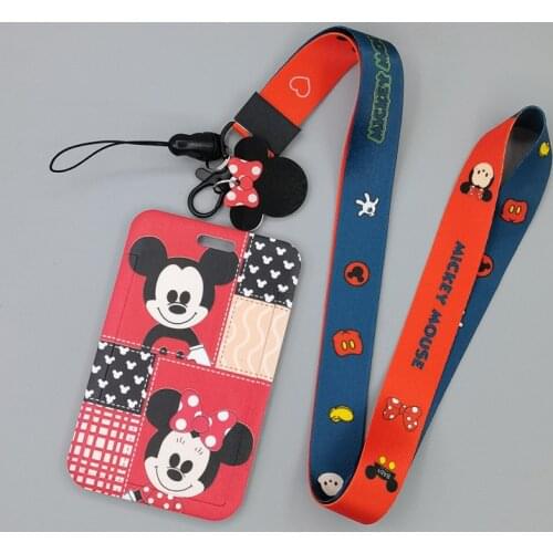 LT828 Mickey Mouse Lanyard for Key Neck Strap lanyard Card ID Badge Holder Key Chain Key Holder Hang Rope Keyrings Accessories
