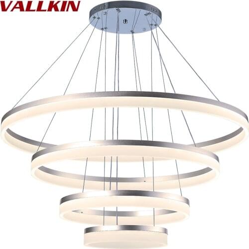 DIY Modern New LED Acrylic Chandeliers LED Pendant Lamp Circle Indoor Pendants Hanging Lamps for Room Decoration Home Fixtures