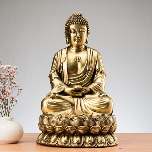 Special Offer High grade Copper worship Buddha statue Sakyamuni home family efficacious safe GOOD LUCK protection Talisman