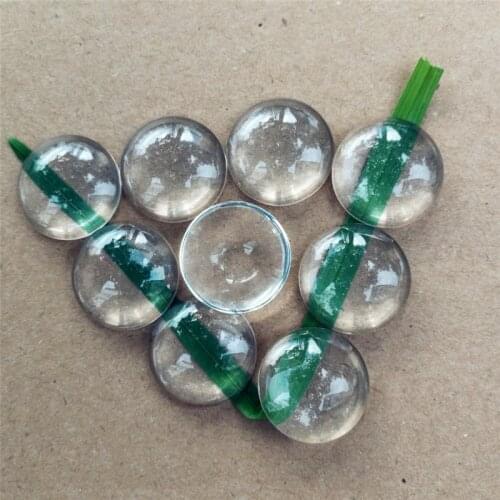 Diy Retro Accessories 50pc/30pc 20mm Clear Domed Glass Cabochons Time Gem Glass Patch Handmade Material Round Jewelry Cabochons