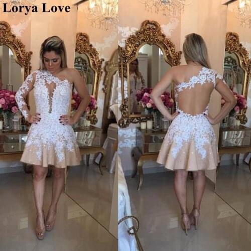 2020 Formal Party Sexy Cocktail Dresses Short Prom Gowns A-Line Elegant Homecoming Vestidos De Gala Women Lace Graduation Dress