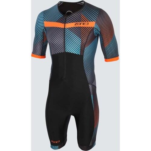 Zone3 Men Cycling Racing Short Sleeve Swiming Suit Pro Road Bike Roller Skate Clothing Bicycle Triathlon Skinsuit Jumpsuit