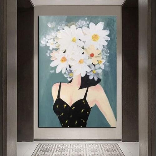 100% Handmade Abstract Modern Large Art Chinese Painting Women Oil Painting On Canvas Wall Pictures Home Decoration No Framed