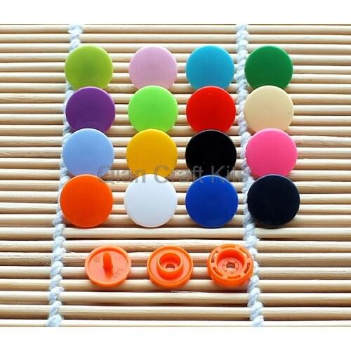 1000 Sets T5 12MM Plastic Resin Snaps fastener For Crafts, Baby, Clothes, Bibs, Diapers and Scarves mixed or pick color D15