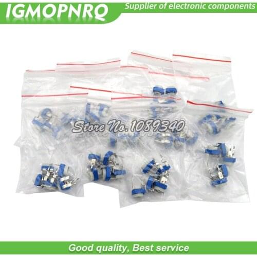 13value*5PCS=65PCS RM065 Potentiometer Adjustable resistor 100/200/500/1K/2K/5K/10K/20K/50K/100K/200K/500K/1M Potentiometer kit