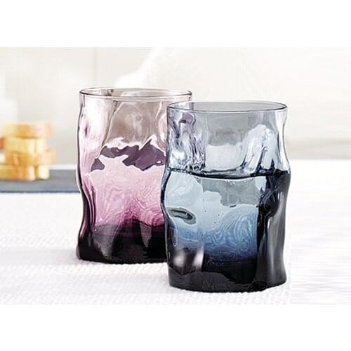 2PC/300MLCreative glass Cup Cold and hot transparent Water Cups couples Drinking utensils Drink Tea Drinking Bar Party Cup