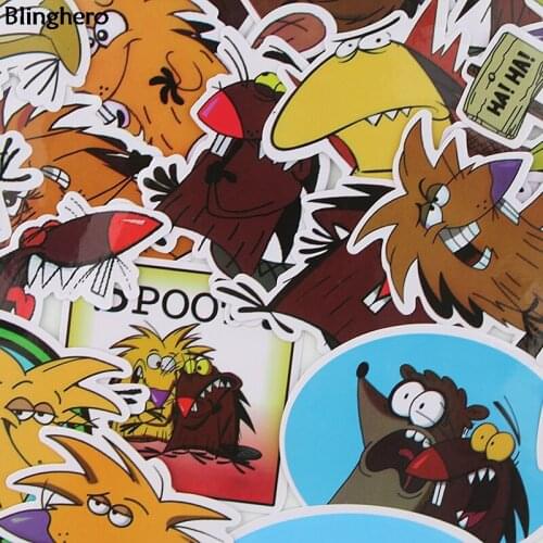20sets/lot Blinghero Funny Animal Stickers 20Pcs/set Funny Animal Stickers Skateboard Laptop Car Stickers Decals BH0084