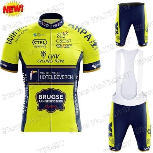 2021 LVIV Team Cycling Jersey Set Men Cycling Clothing Summer Race Road Bike Suit Bicycle Bib Shorts MTB Maillot Ropa Ciclismo