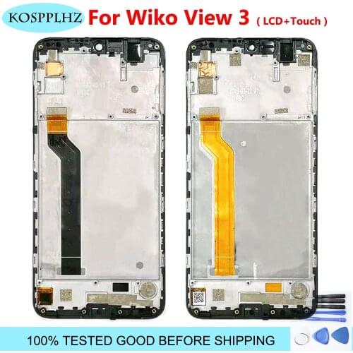 6.26" 100% Tested For wiko view 3 LCD Display Touch Screen Assembly + Frame Replacement For wiko view3 Mobile Phone Parts