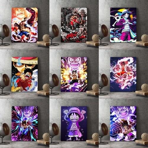 Anime One Piece Poster Luffy Canvas Painting Mural Wall Picture Living Room Bedroom Home Decoration