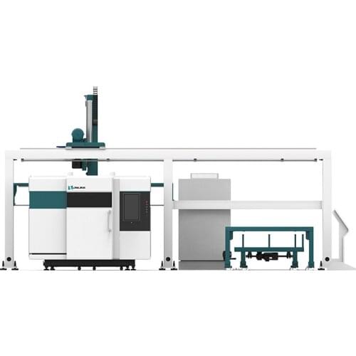 Automatic loading and unloading of cutting metal double table machine cover cutting metal and tube