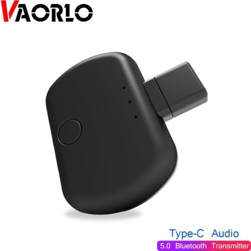 VAORLO NEWEST USB Type-C Bluetooth transmitter CSR V5.0 Mini Stereo Aduio Multipoint Wireless Adapter For Nintend Switch PS4 TV
