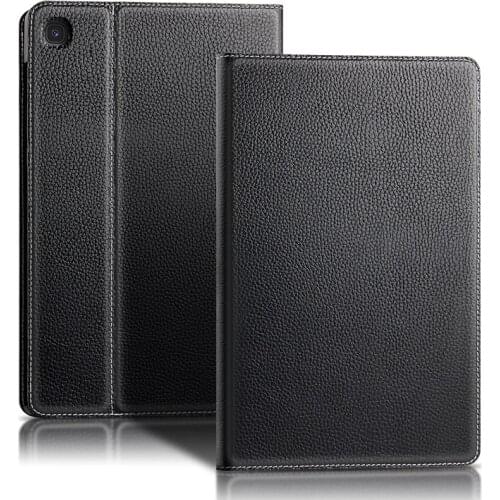 Case Cowhide For Samsung Galaxy Tab s6 lite 10.4 P610 SM-P615 SM-P610 10.4" Tablet Protective Cover Shell Genuine Leather Case