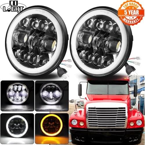 CO LIGHT 7" Led Car Motorcycle Headlight H4 Hi/Low Dot E9 Turn Signal Moto Headlamp Head Light 12V 24V For Offroad Niva Lada