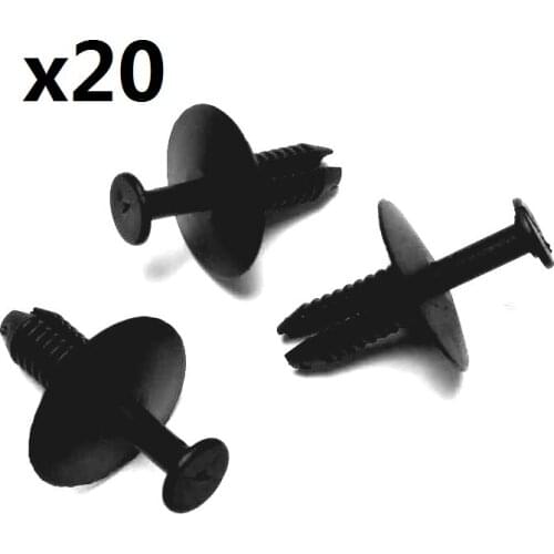 FOR BMW E32 E34 E36 E38 E39 E46 X5 Z3 Z4 Z8 PUSH RIVET BUMPER TRIM CLIPS x20