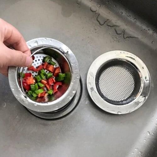 11cm/11.5cm Stainless Steel Strainer Bath Sink Drain Sink Strainer Drain Hole Filter Sink Trap Waste Screen Kitchen Accessories