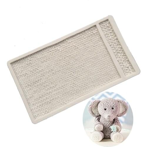 Knitted Piece Molds Fondant Cake Decorating Tools Silicone Molds Sugarcrafts Chocolate Baking Tools for Cakes Gumpaste Form K879