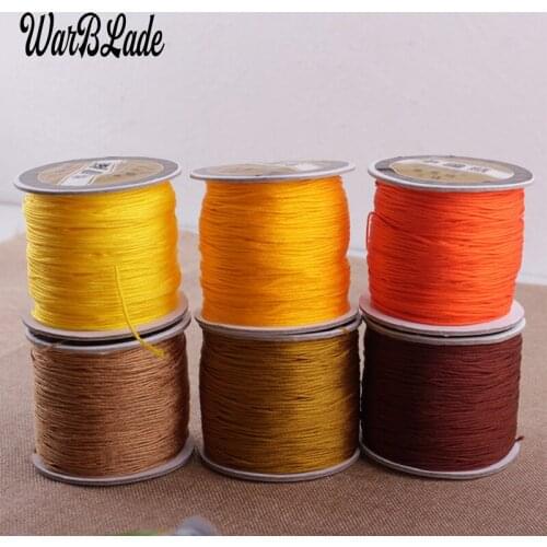 WarBLade 120m 0.8mm Cotton Cord For Jewelry Making Nylon Cord Thread Chinese Knot String Rope Beads DIY Weave Bracelet Necklace