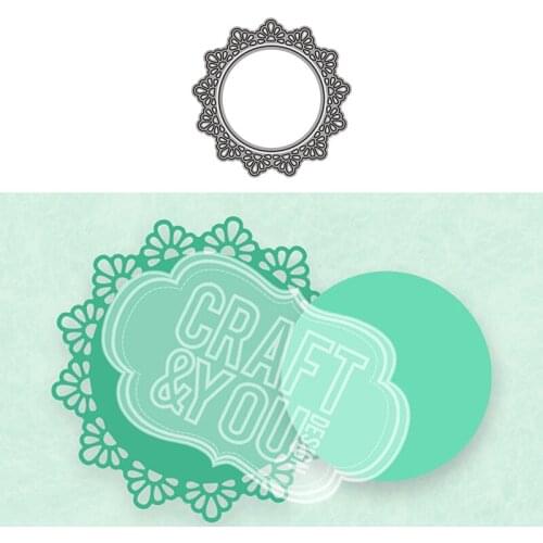 Round Flower Border Cutting Dies New Dies Scrapbooking Mold Cut Handmade Tools DIY Craft Decoration Metal Cutting Dies New 2021