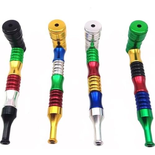 Multicolor Bamboo Removable Metal Pipe Smoke Pipes Smoking Pipe Tobacco Pipes Grinder Gift Smoke Narguile