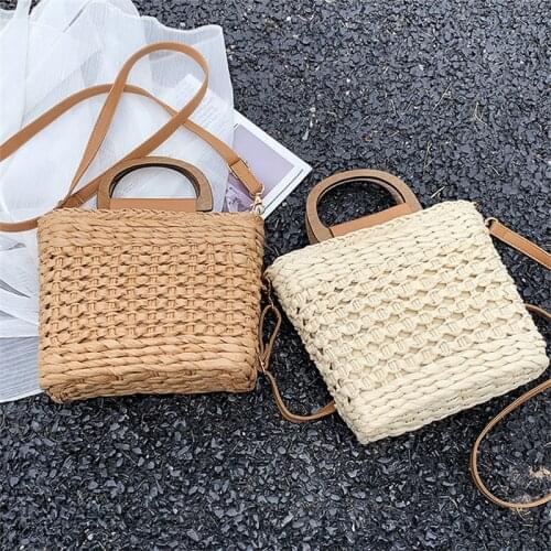 Fashionable New Straw Bag Feminine Bag 2021 Summer Woven Retro Handbags Female Casual Crossbody Bags