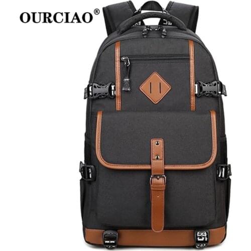 OURCIAO Fashion Casual High-quality School Backpack Waterproof Oxford Women Backpack Oxford Men Laptop Bags D138