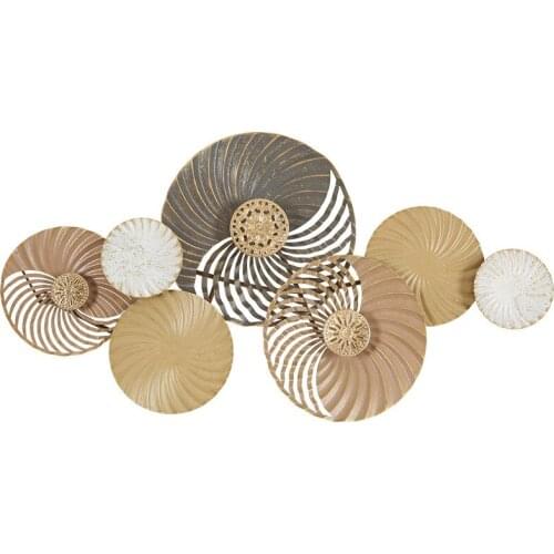 Chinese Wrought Iron Round Wall Sticker Home Livingroom Porch Hotel Store Wall Mural Accessories